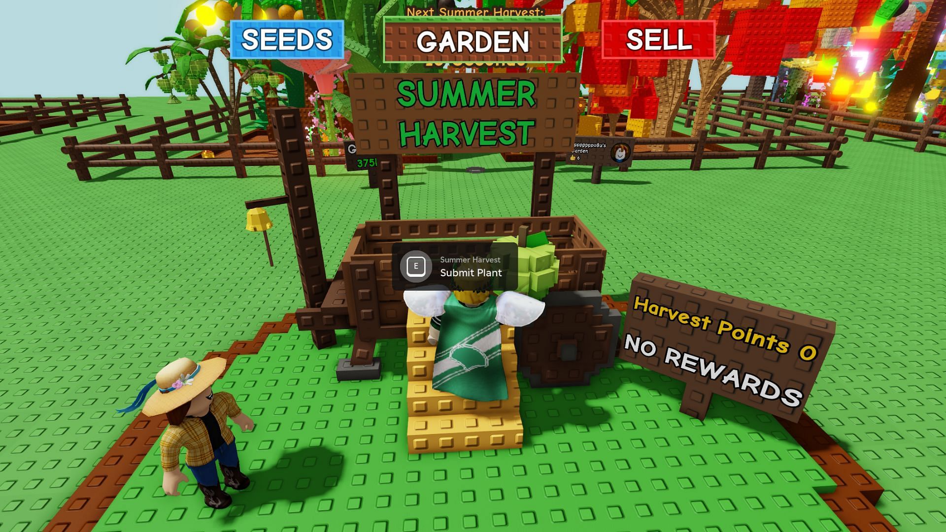 Put Summer fruits in the cart to get points (Image via Roblox)